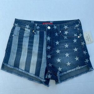 New GUESS Women’s American Flag Denim Short SZ 27